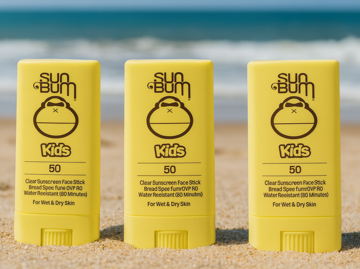 (3 Pack) Sun Bum Kids Clear Sunscreen Face Stick  50  SPF Water Res / EXP: 06/26