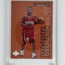 Upper Deck 1996-97 Allen Iverson R1 Rookie Exclusives Insert Philadelphia 76ers