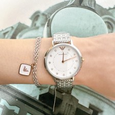 Emporio Armani AR80023 Watch & Jewelry Gift Set Stainless Steel Quartz Watch