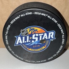 2018 NHL ALL STAR GAME TAMPA BAY OFFICIAL Licensed HOCKEY puck InGlasco