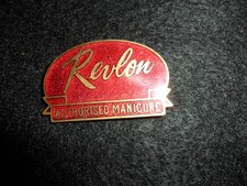 Revlon Autherised Manicure enamel Badge 1950s  Vintage