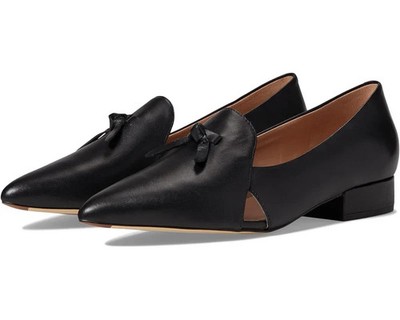 Cole Haan Women's Size 7B Black Leather Viola Skimmer Pointed Toe Flat New