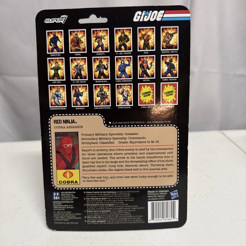 G.I. Figura Joe Super7 Reaction Red Ninja Target Exclusiva - Imagen 3 de 4