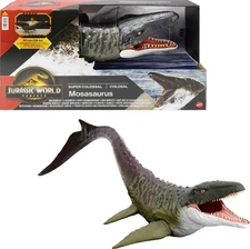 Mattel Jurassic World Rebirth Super Colossal Mosasaurus Action Figure, Dinosaur 