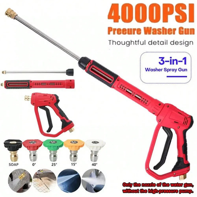 #ad High Pressure 4000PSI Car Power Washer Gun Spray Wand Lance Nozzle and Hose Kit $31.98