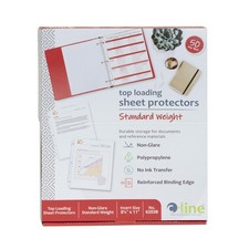 C-Line Top Loading Standard Weight Poly Sheet Protectors, Non-Glare, 8.5 x 11 In
