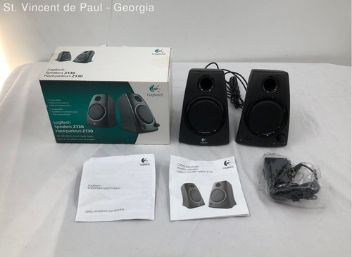 Logitech Z130 5 Watt einfache Einrichtung integrierter Kopfhöreranschluss