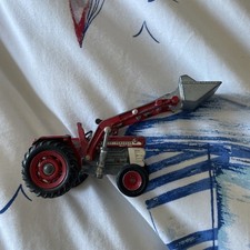 Massey Ferguson Red Front Loader tractor  Model toy rubber tyres