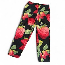 VINTAGE  • 1990s STRAWBERRY COTTON STRETCH CROPPED HIGH WAIST CIGARETTE PANTS 26