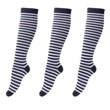 3 Pairs Compression Socks 8-15mmHg Circulation Support Knee High Socks S/M-L/XL