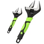 2-Piece Deep Jaw Wide Opening Adjustable Wrench Set, 6 Inch & 10 Inch Plumbin...