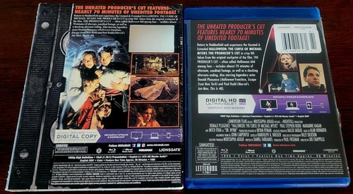 Halloween The Curse of Michael Myers 1995 Blu Ray w/OOP Retro VHS Slipcover RARE - Picture 3 of 3