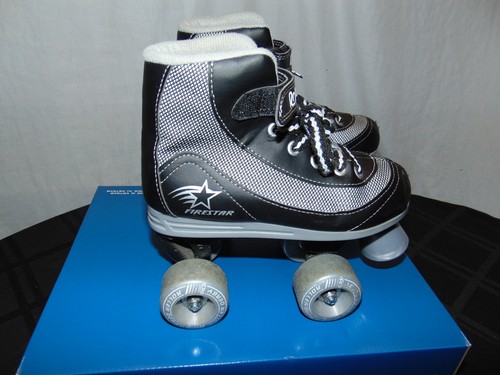 ROLLER DERBY Roller Skates Youth Boys / Girls Firestar Black And Gray Size 2 - Picture 3 of 7