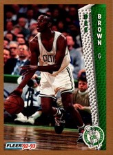 1992-93 Fleer NBA Giant Stars Golden Magazine Perforated #NNO Dee Brown