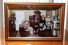 Dollhouse Roombox,  Furniture, Dolls, Battery Light, Accessories  scale 1:12