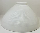 10" Vintage Diffuser Torchiere Milk Glass Waffle Lamp Shade 3" Fitter
