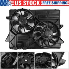 Dual Radiator Cooling Fan Assembly For 2015-2017 Ford Mustang 3.7L 5.0L 5.2L