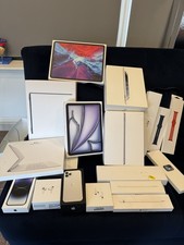 Massive bundle of empty Apple boxes iPhone iPad watch AirPods MacBook keyboard