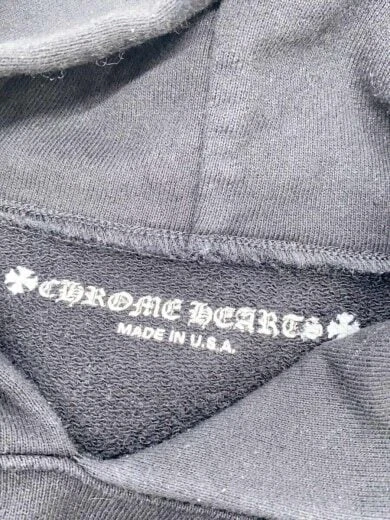 CHROME HEARTS CUORI CROMATI felpa con cappuccio L cotone BLK