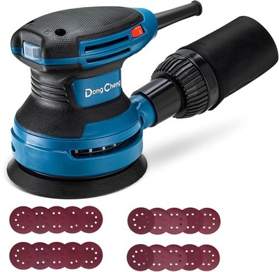 DongCheng Exzenterschleifer 380W, 125mm Schleifmaschine, 6 Geschwindigkeiten