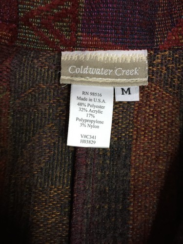 Giacca Abbottonata Vintage Made American Coldwater Creek Donna Aztek Med R27 - Foto 10 di 10