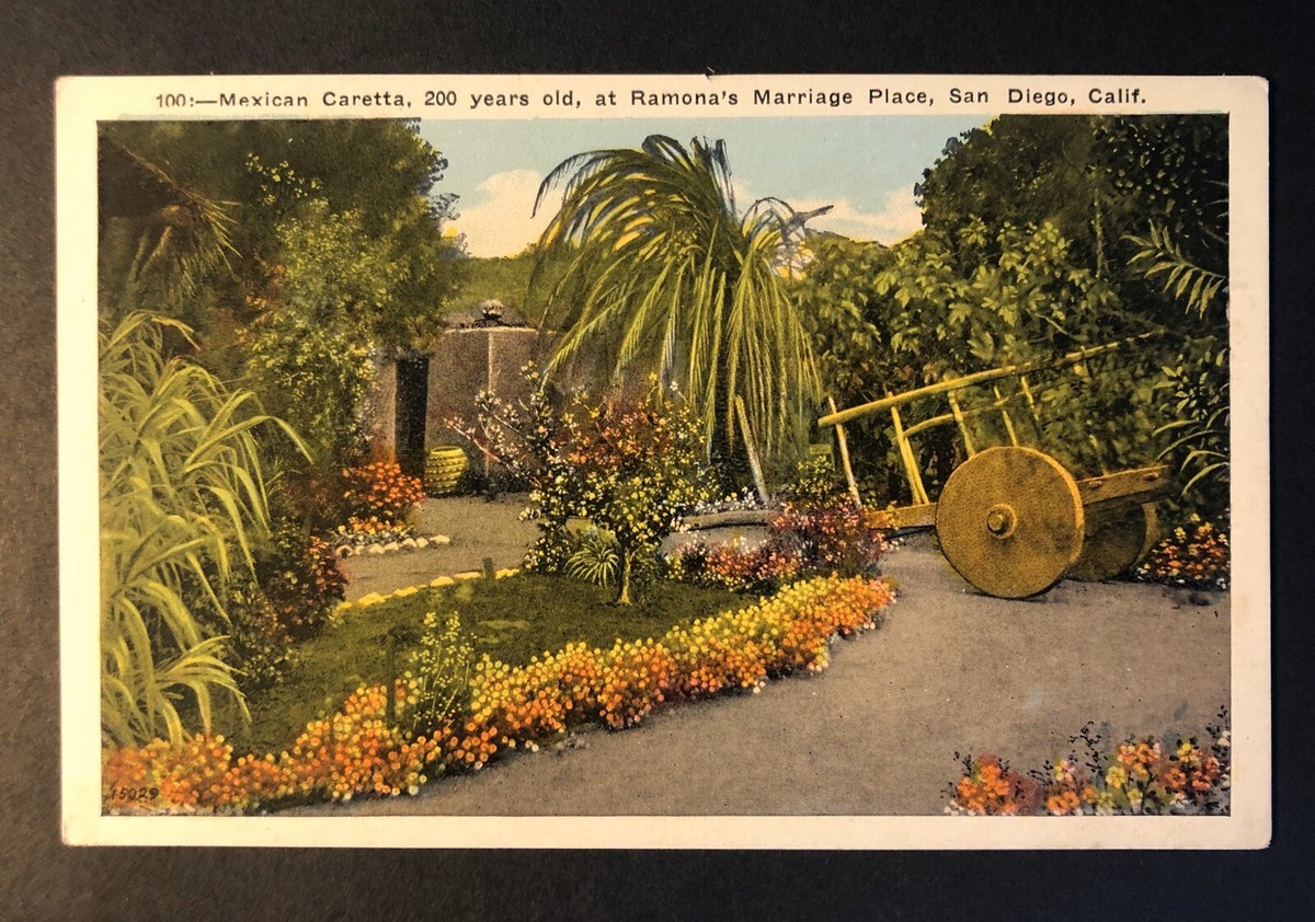 PAPOO オリジナルアート作品 サンディエゴ 4 Vintage SAN DIEGO Postcards Mexican Caretta, La Jolla, Natural