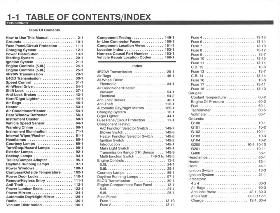 1995 Ford Bronco Electrical Vacuum Shop Service Repair Manual Factory OEM EVTM - Image 2 of 4