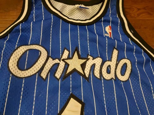 100% Authentic Penny Hardaway Vintage Champion 95 96 Magic Jersey Size 48 L XL - Picture 4 of 10