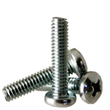 M10-1.50 x 20 mm Machine Screws, Pan Head Phillips, Zinc-Plated, FT, 15 PK