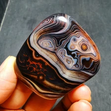 HOT59.2G Natural Polished Banded Agate Crystal Madagascar 6414+