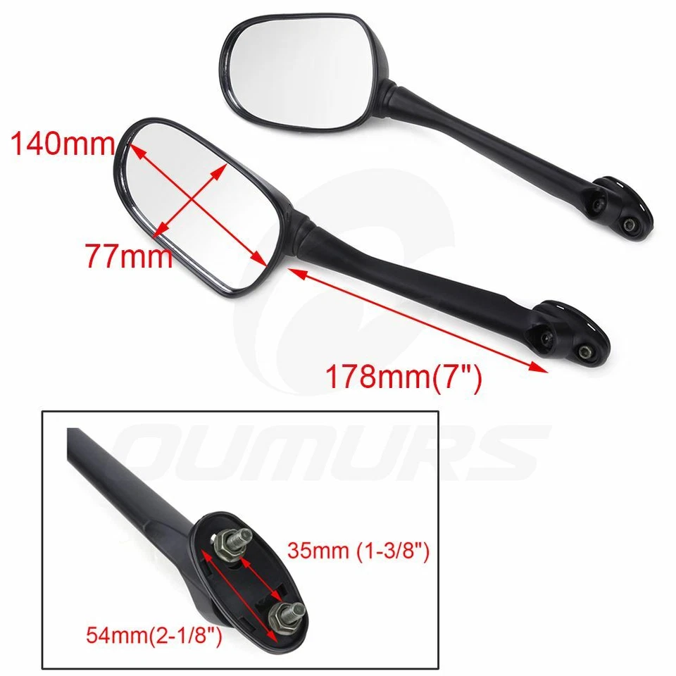 Espejos retrovisores laterales para motocicleta Honda CBR500R 2012-2014 / CBR250R CBR300R Foto 3 de 4