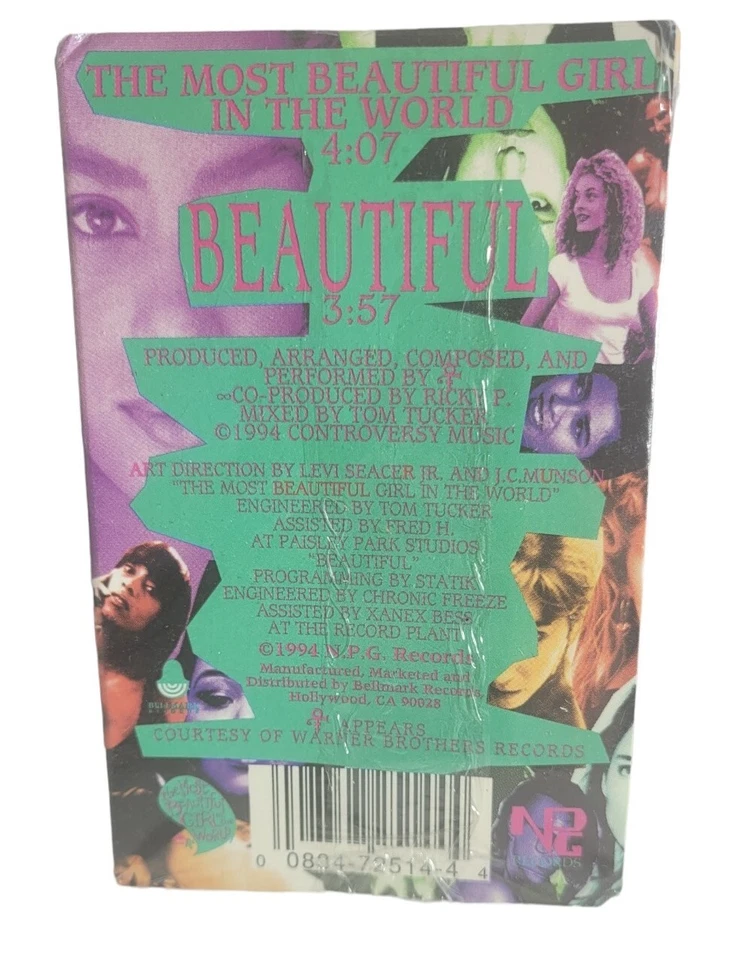 SEALED: PRINCE Most Beautiful Girl In The World Cassette Single 1994 - Image 3 of 4