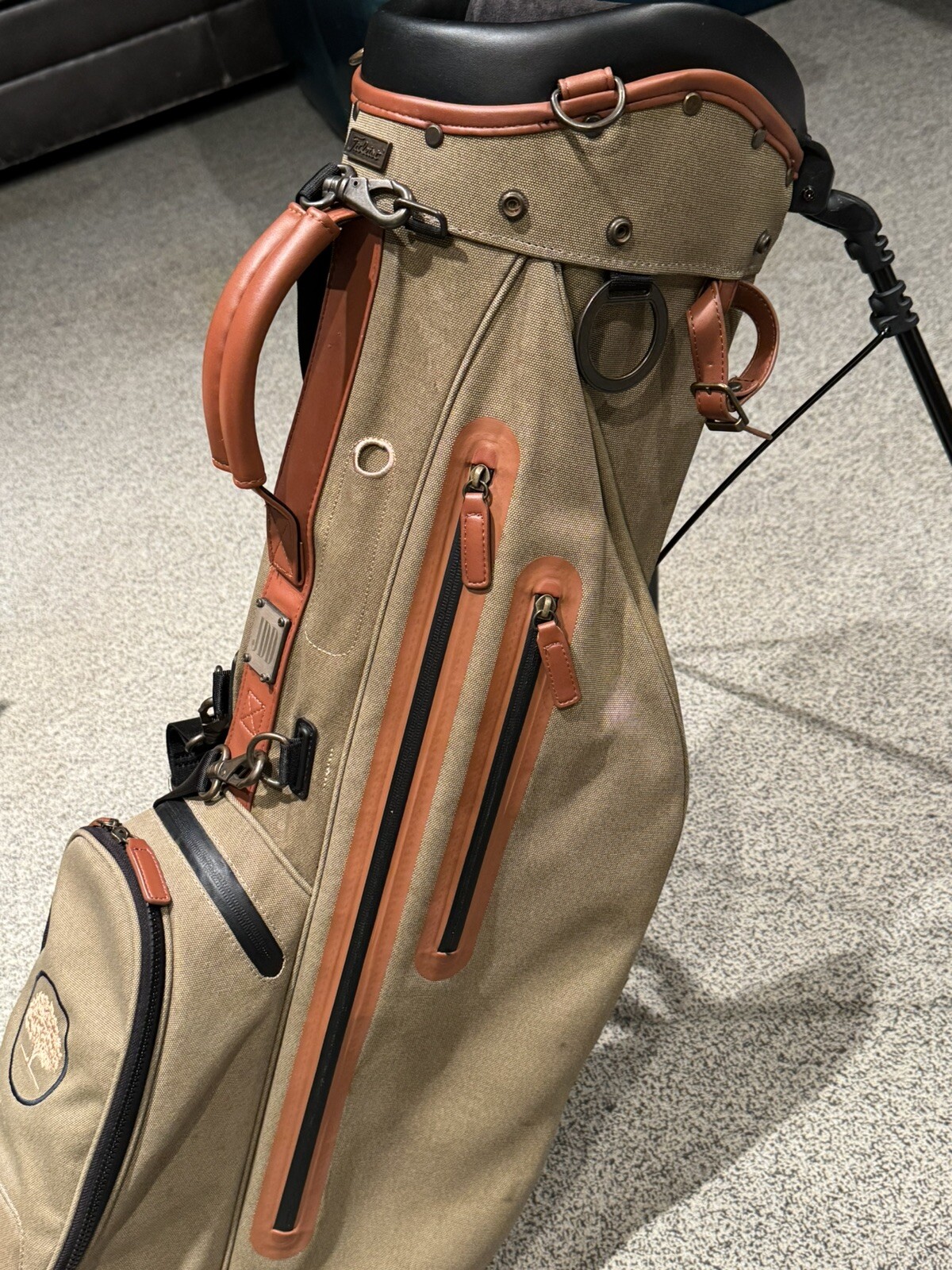 Titleist linksmaster golf bag, canvas and leather, Matching Duffel eBay