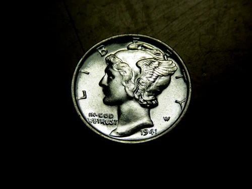 Brilliant Uncirculated 1941-P Mercury Silver Dime  M15