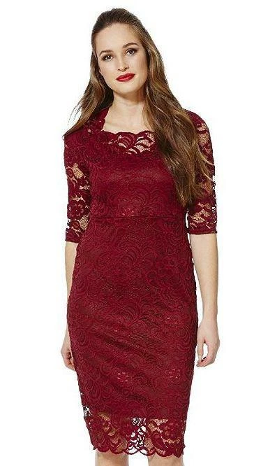 Lace square clearance neck bodycon dress