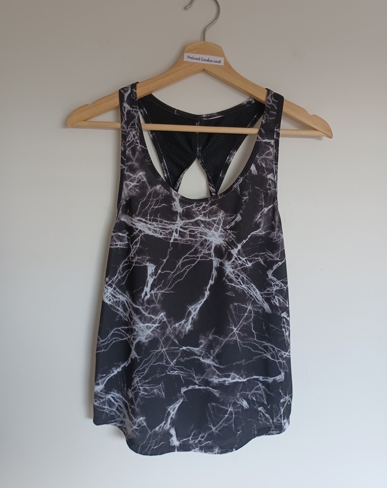 Rockwear Size 6 Top Activewear open back Stretch Gym Running FREE POST