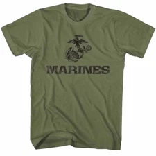US Marines Logo Training Men's T Shirt Eagle Globe Elite Soldiers Military Force