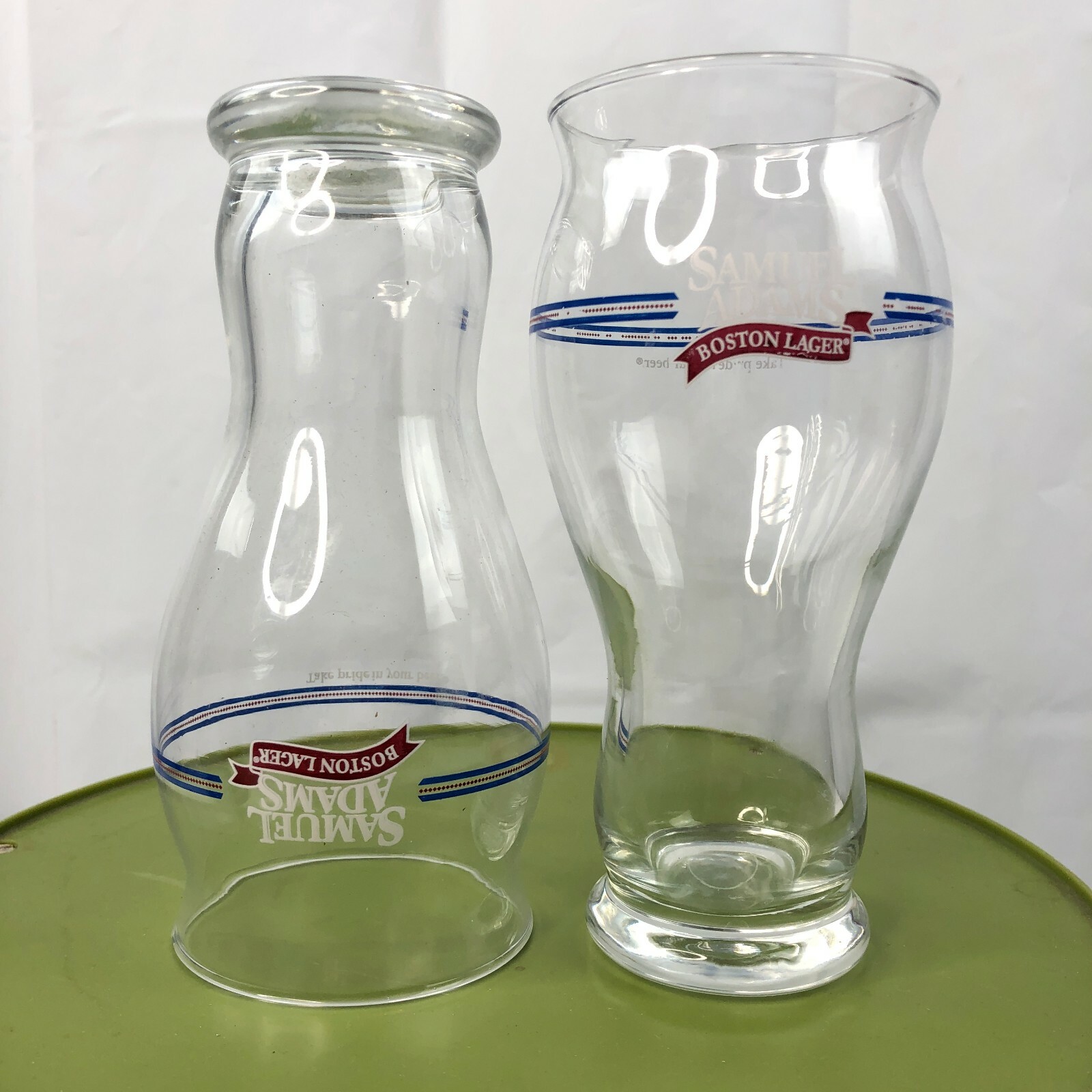 Samuel Sam Adams Beer 4 Engineered Pint Glass Lot 16+20 oz Fluted Perfect Pour