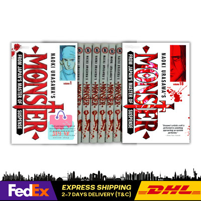 Monster Manga by Naoki Urasawa Volume (1-18) Complete Set Comic English Version