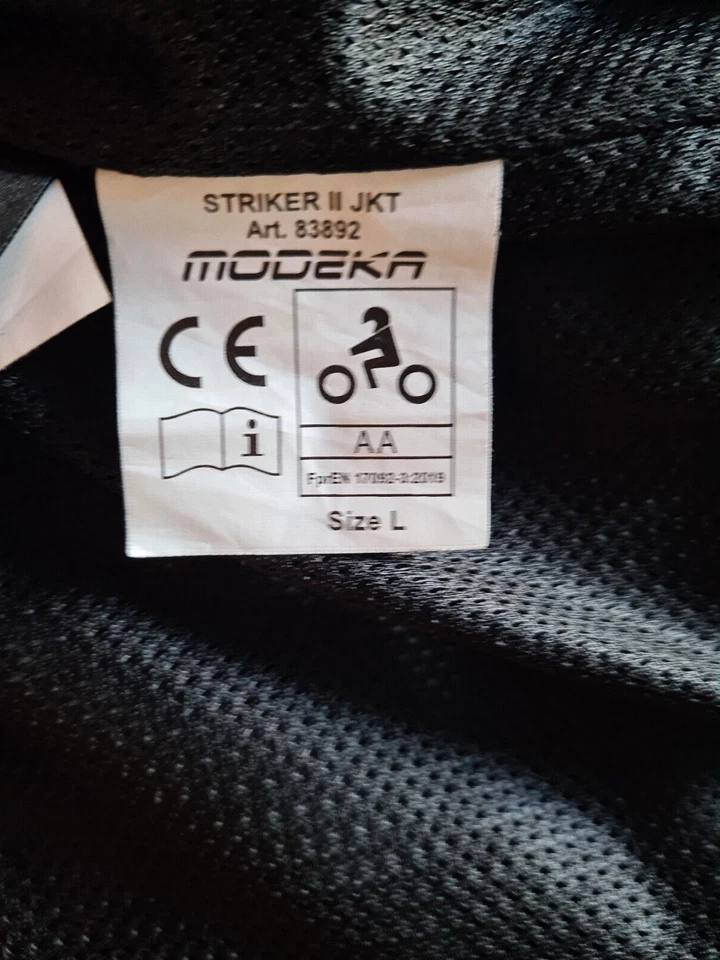 Modeka Strike II Motorradjacke Größe L - mit Rückenprotektor - neuwertig - Bild 4 von 4