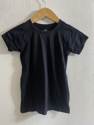Athleta Girl Black Short Sleeve compression Speed Up Shirt Youth Sz 6