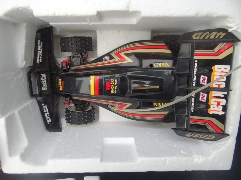 Black Cat Vintage Buggy Ferngesteuert RC Radio Control Nikko Tronico 1986 OVP - Bild 2 von 4