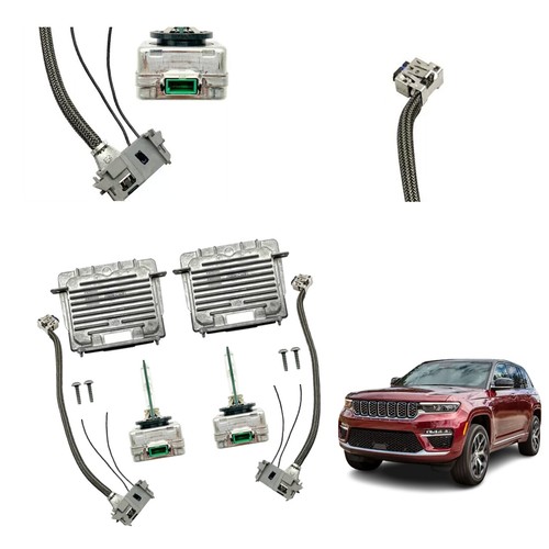 2x OEM 14-20 Jeep Grand Cherokee Xenon Ballast & D3S Bulb Wire Kit Control Uniee - Foto 2 di 14