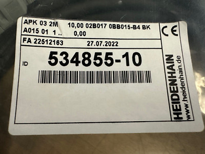 HEIDENHAIN adapter cable 10 meter ID 534855-10 new sealed in bag