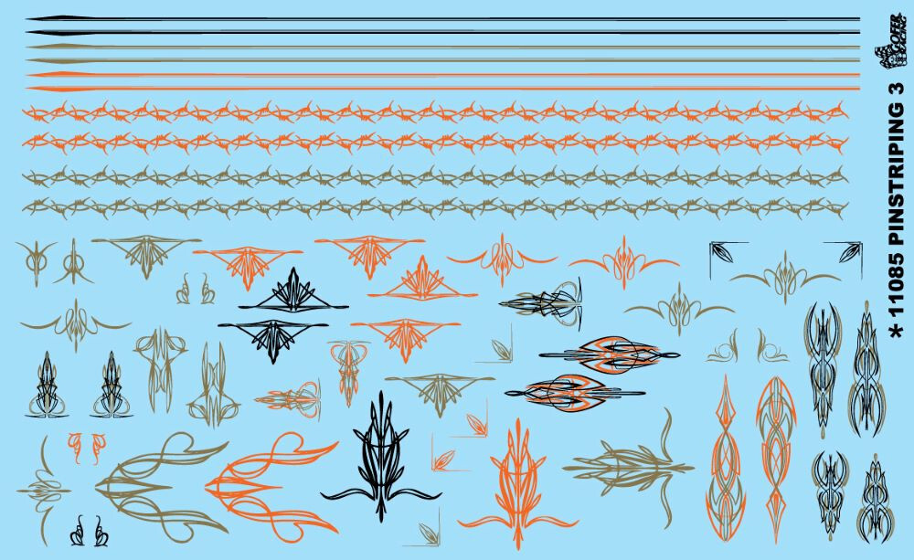 Pinstriping 3 1:24 1:25 Gofer Racing Decals Model Car Accessory 11085