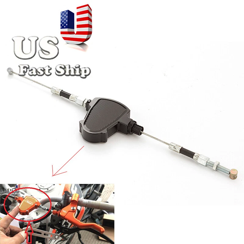 USA Stunt Clutch Pull Cable Lever Easy System For KAWASAKI SUZUKI YAMAHA Black - Image 2 of 4