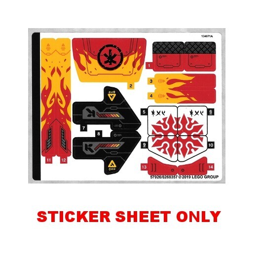 LEGO 70675 - Ninjago - Katana 4x4 - STICKER SHEET | eBay