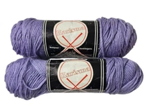 Vtg Karisma Lavendar National Yarn Crafts 3oz 4-Ply Acrylic Purple 2 Skeins USA