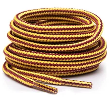 Yellow Brown Heavy Duty Replacement Round Rope Boot Shoe Laces Mens Work Hiking