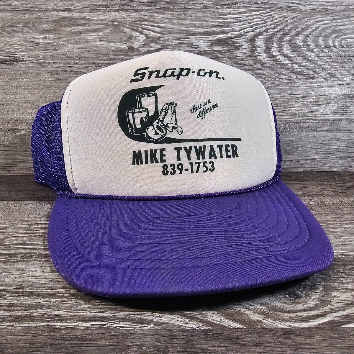 VTG Snap On Tool Trucker Hat Mesh Snap Back Purple